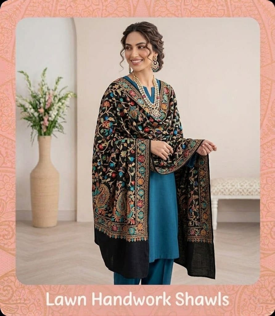 Lawn Handwork Shawls